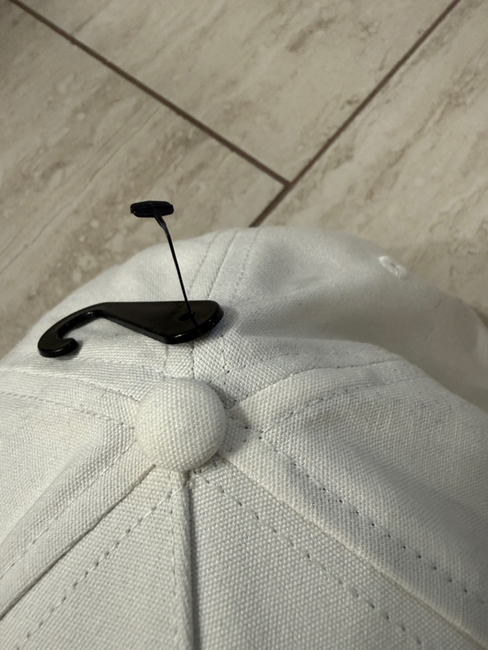 All Saints Cream Hat with Black Logo…silver snap back ..nwt .. authentic .unisex - Picture 5 of 8